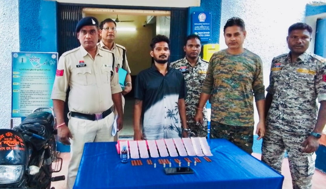 गरियाबंद पुलिस की बड़ी कार्रवाई: 840 नशीली टैबलेट के साथ आरोपी गिरफ्तार