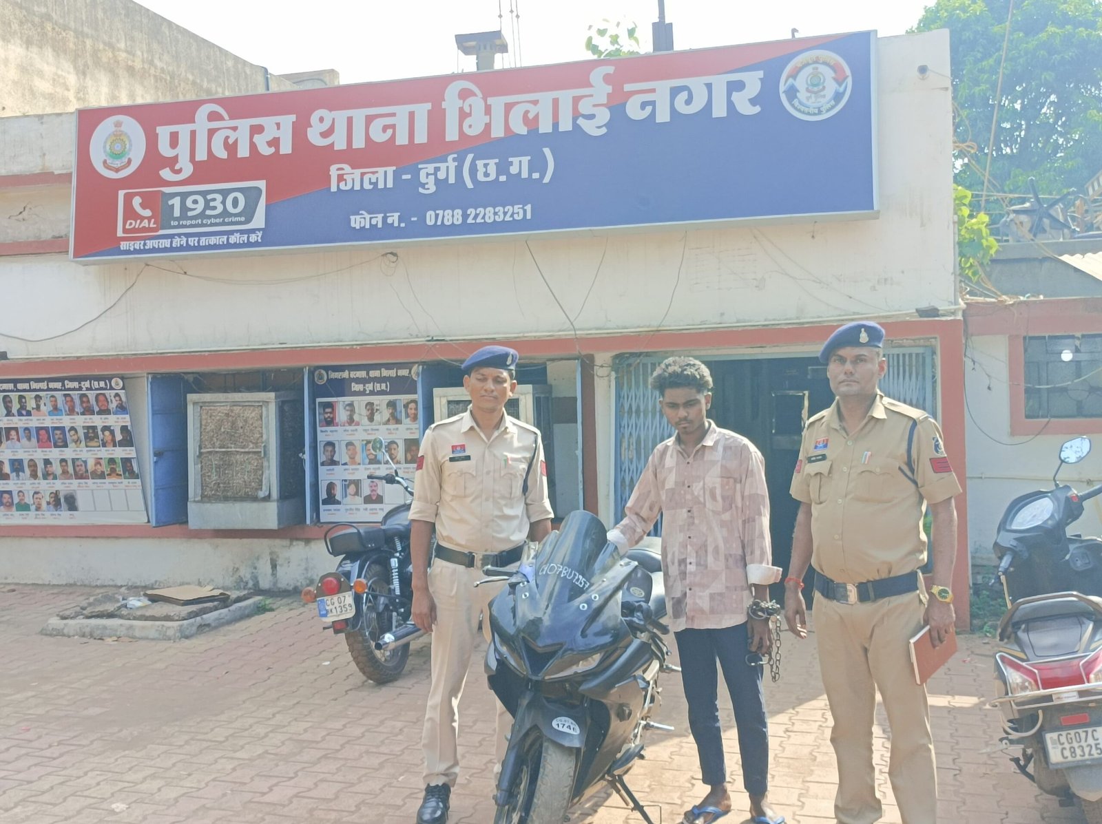 भिलाई नगर पुलिस ने सशक्त ऐप की मदद से चोरी की मोटरसाइकिल बरामद, एक आरोपी गिरफ्तार