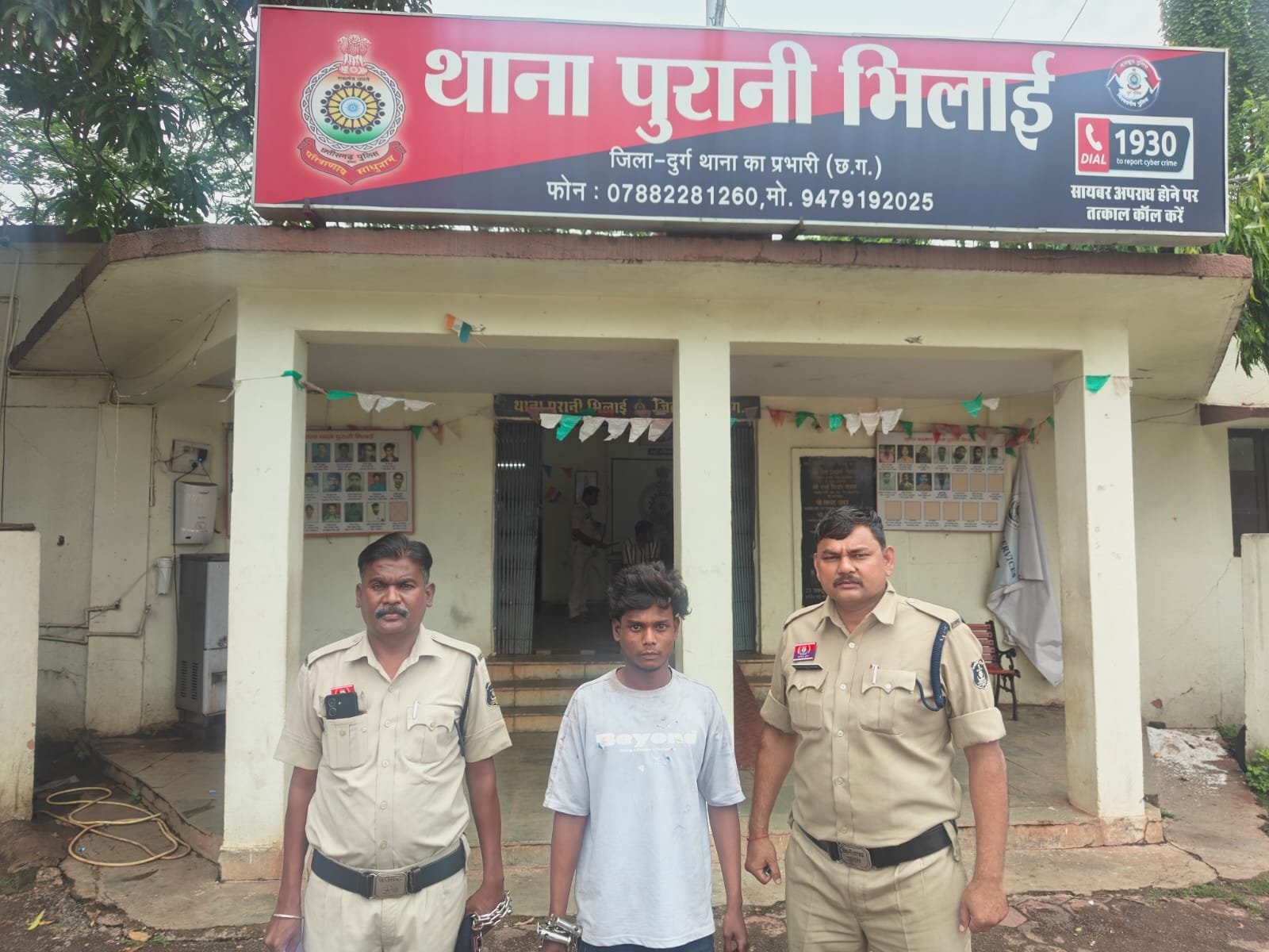 चाकूबाजी के फरार आरोपी गिरफ्तार, थाना पुरानी भिलाई की त्वरित कार्रवाई