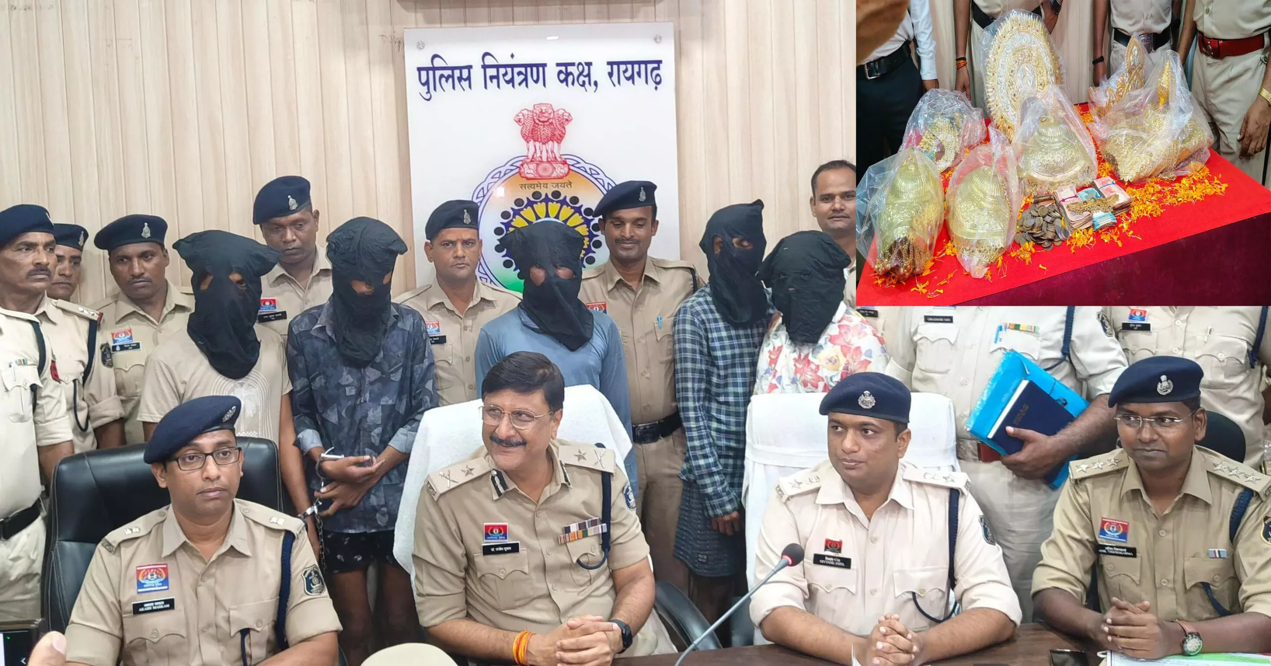 श्याम मंदिर चोरी का पर्दाफाश: 6 आरोपी गिरफ्तार, 27 लाख का माल बरामद