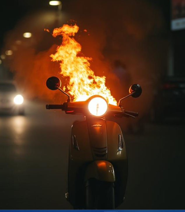 सूरजपुर में चार्जिंग के दौरान स्कूटी में विस्फोट, घर जलकर खाक