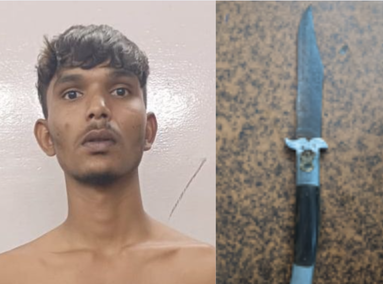 रायपुर पुलिस की त्वरित कार्रवाई: धारदार चाकू के साथ आदतन अपराधी देवेंद्र दामले उर्फ बाबू गिरफ्तार