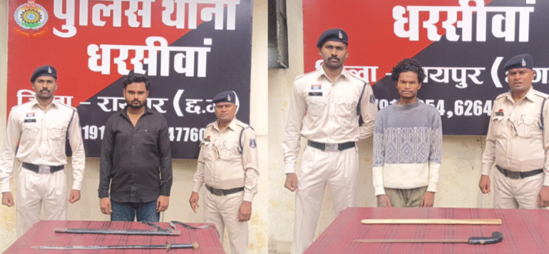 तलवार लहराने वाले संदिग्धों को पुलिस ने भेजा जेल