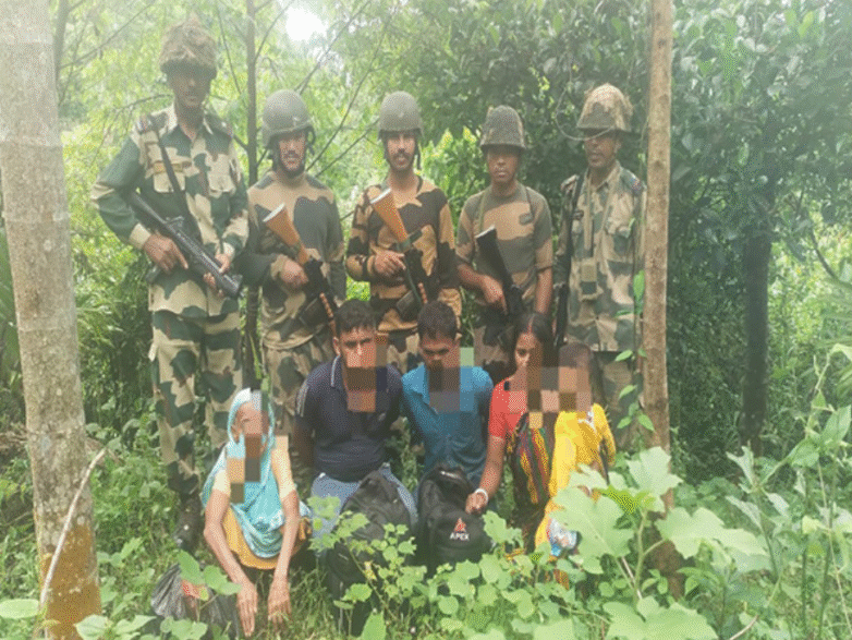 मेघालय: BSF ने पांच बांग्लादेशी नागरिकों को अंतरराष्ट्रीय सीमा के पास पकड़ा