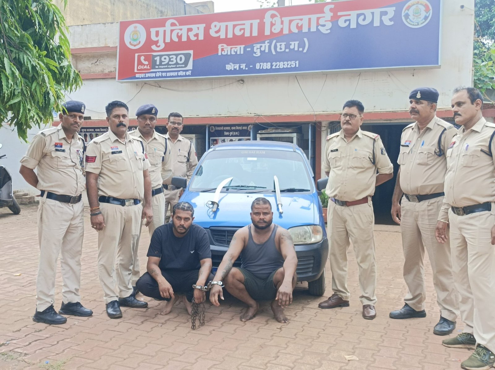 भिलाई नगर में सनसनीखेज वारदात: सेक्टर 05 मार्केट में तलवार से प्राणघातक हमला, दो आरोपी गिरफ्तार