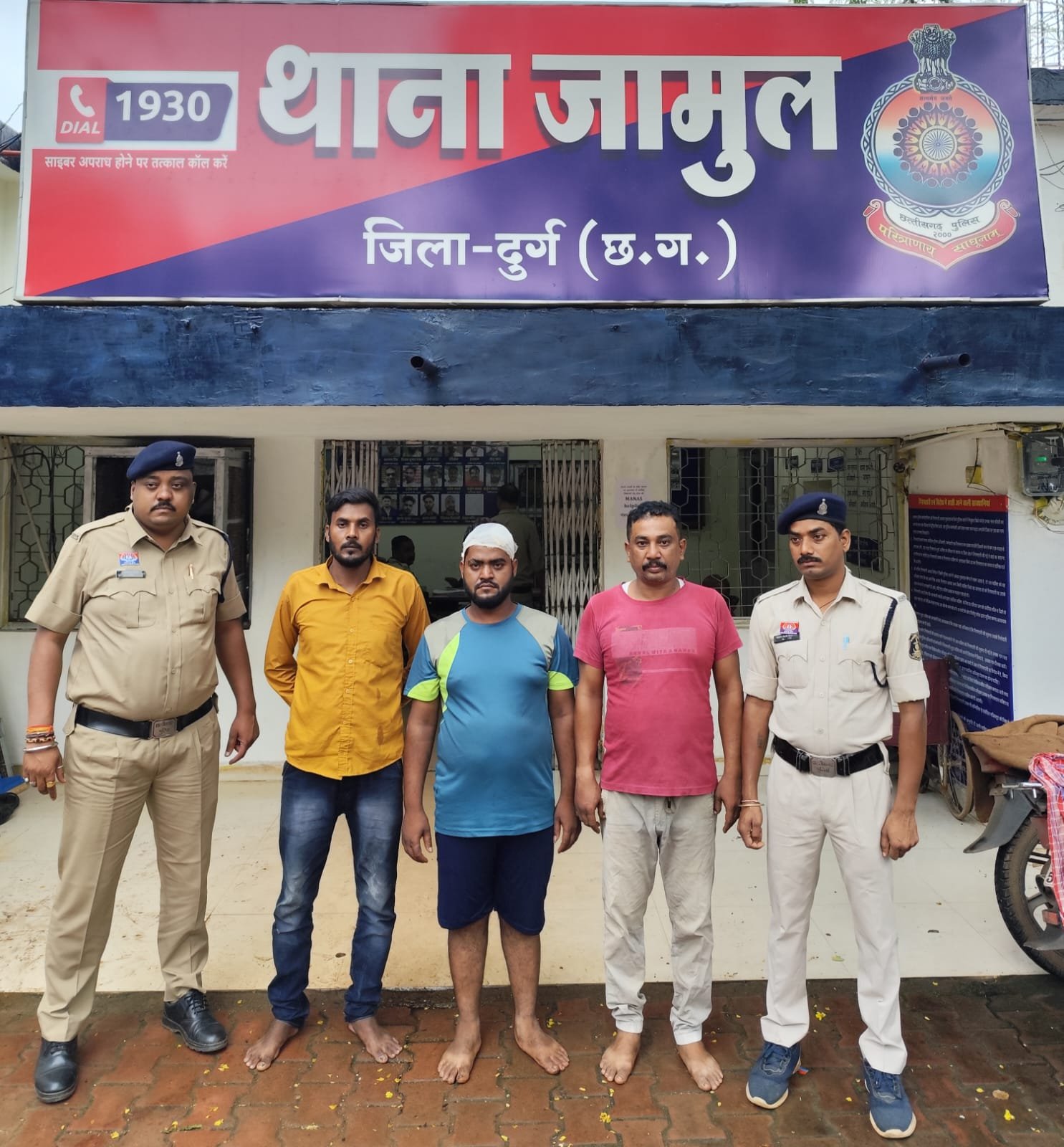 जामुल में शराब भट्टी के सामने लूट का मामला, तीन आरोपी गिरफ्तार