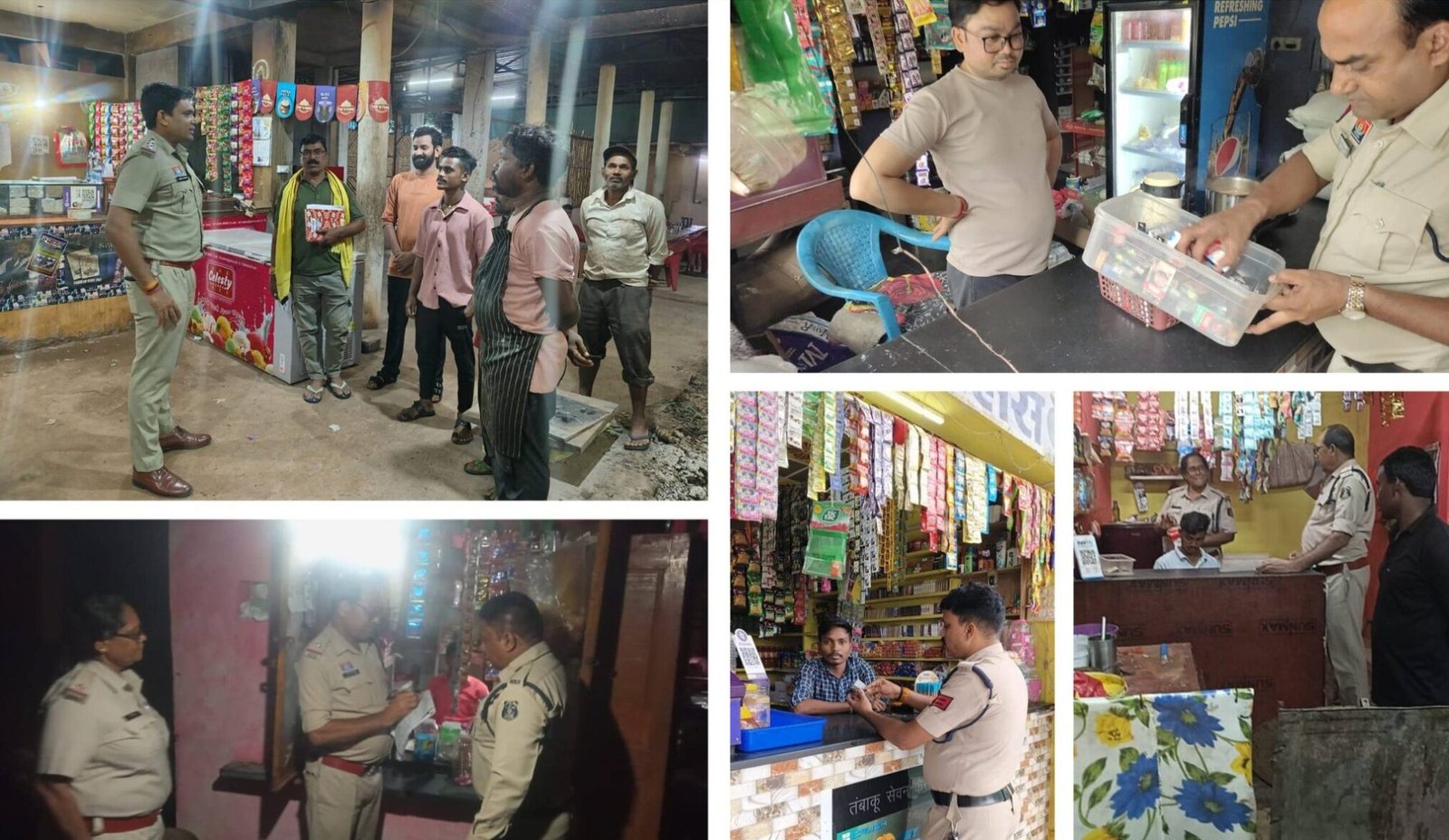 पान ठेलों पर पुलिस की बड़ी कार्रवाई: प्रतिबंधित गुटखा बेचने वाले 18 दुकानदारों पर जुर्माना