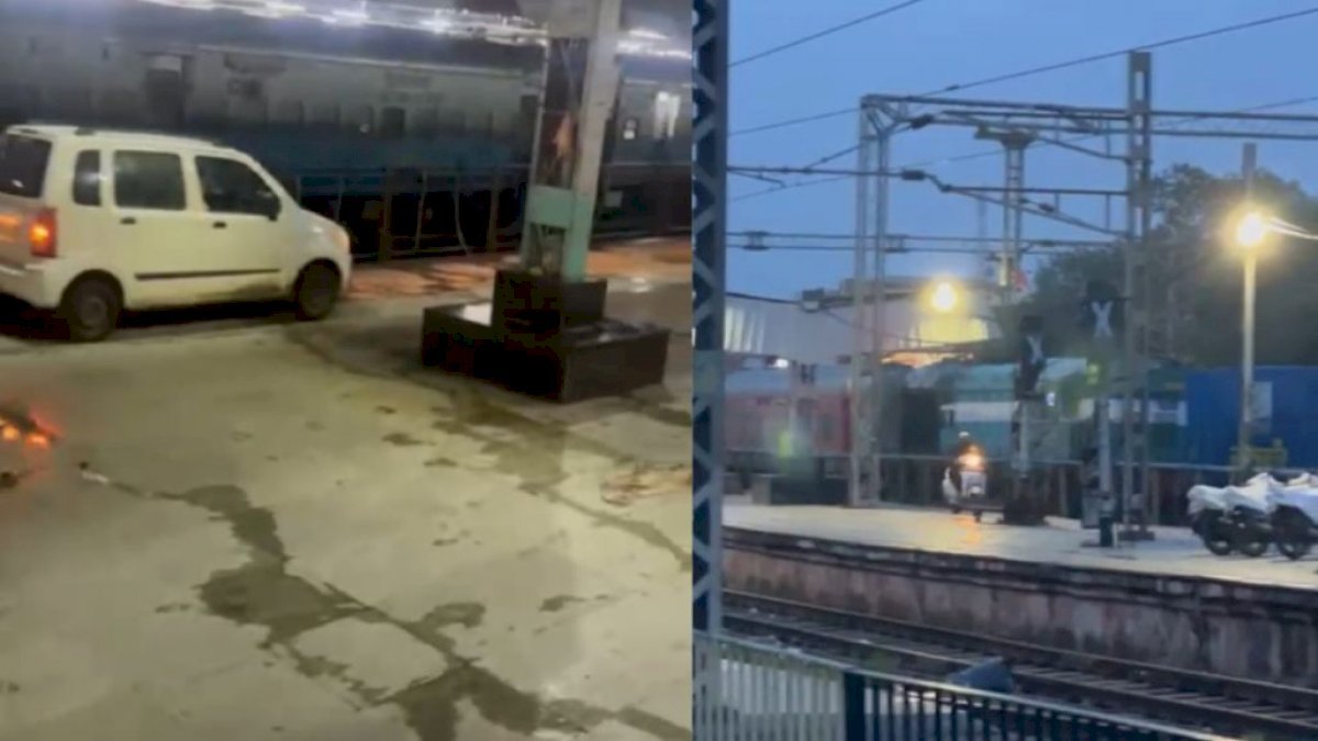 भोपाल रेलवे स्टेशन पर कार और स्कूटर की सैर: RPF ने शुरू की जांच
