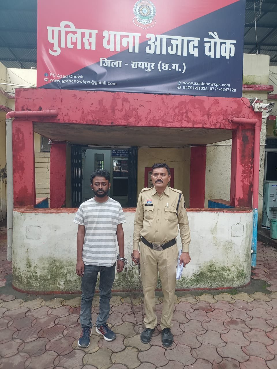 रायपुर में चाकूबाजी: जनता को डराने वाला शख्स पुलिस की हिरासत में