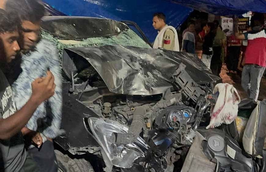कोरबा में नशे में धुत ड्राइवर ने मचाया कहर: कार ने बाइक को 150 मीटर घसीटा, 2 की मौत, 3 गंभीर