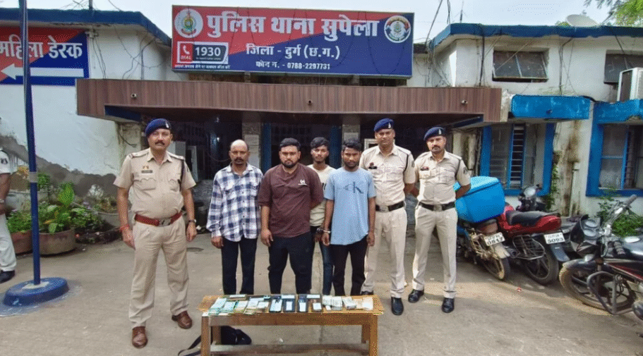 सुपेला पुलिस की सट्टा माफियाओं पर कार्रवाई: 8 आरोपी गिरफ्तार, लाखों का सामान जब्त