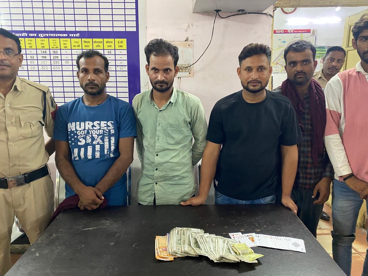 रायपुर में जुए का अड्डा ध्वस्त, पुलिस ने 5 जुआरियों को दबोचा