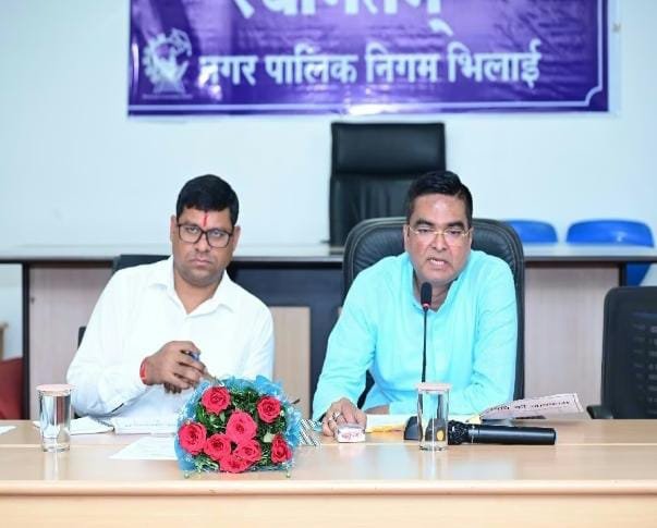 Bhilai वैशाली नगर विधायक रिकेश सेन ने की Bhilai के विकास कार्यों की समीक्षा