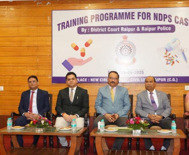 Raipur  NDPS एक्ट के Subject में एक दिवसीय कार्यशाला का आयोजन