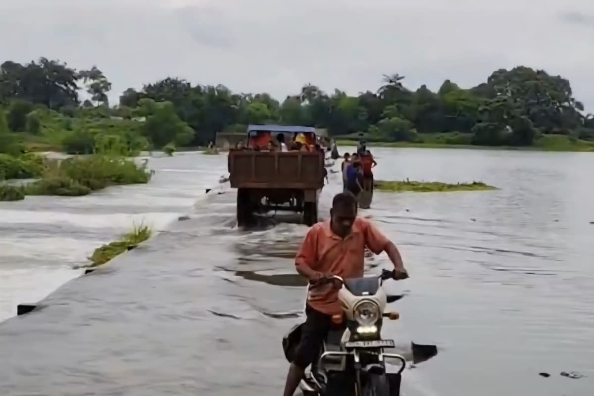 बालोद में जोखिम भरा सफर: उफनती तांदुला नदी पर ट्रैक्टर-ट्रॉली से पार करती महिलाएं, Viral हो रहा Video