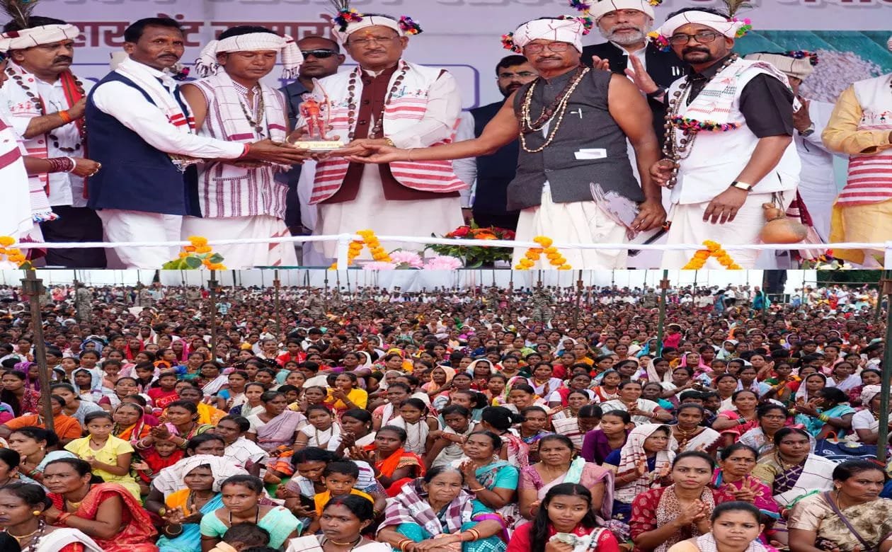 समाज के नुआखाई मिलन में CM विष्णुदेव साय का ऐलान – 5 जगहों पर डोम निर्माण के लिए 75 लाख रुपये