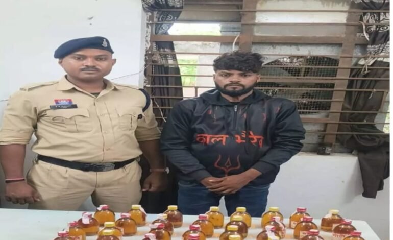 Raipur खरोरा पुलिस ने अवैध शराब के साथ आरोपी जितेंद्र बंधे को किया गिरफ्तार