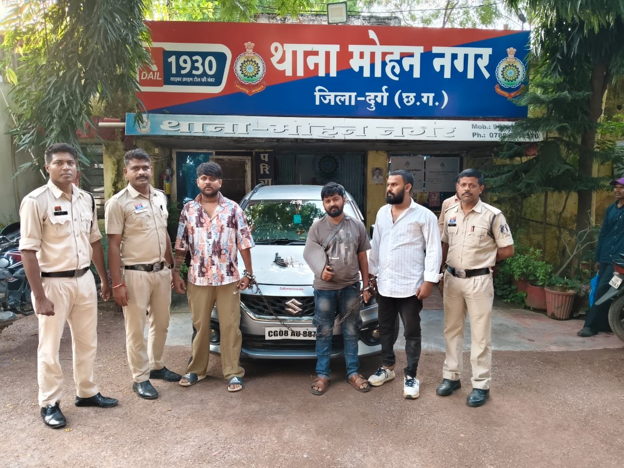 Durg: कट्टा दिखाकर डराने वाले बदमाश धराए, देशी कट्टा सहित तीन गिरफ्तार