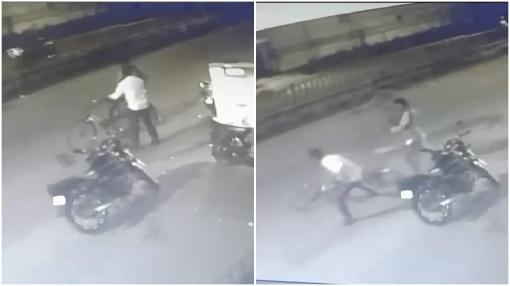 Raipur में बदमाशों की मारपीट का VIDEO : साइकिल से घर जा रहे युवक से लूटपाट की कोशिश