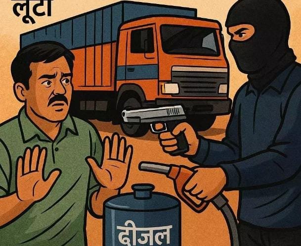 Durg :डीजल लूट का अनोखा मामला , ट्रक चालक को पिस्टल दिखाकर 320 लीटर डीजल लूटा