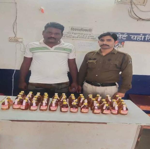 Raipur : अवैध शराब के साथ तीन आरोपी गिरफ्तार
