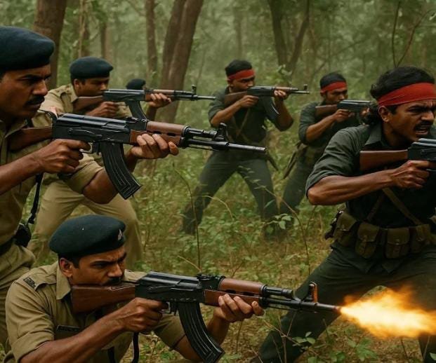 Bijapur के जंगलों में गोलियों की गूंज: नक्सली vs जवान, मुठभेड़ जारी
