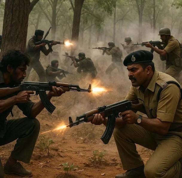 Gariyaband में पुलिस और नक्सलियों के बीच मुठभेड़