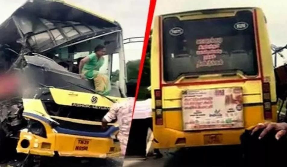 तमिलनाडु बस हादसा: आमने-सामने टक्कर में 11 की मौत, 40 से ज्यादा घायल