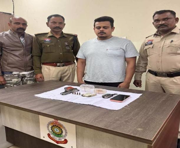 Raipur में एमडीएमए ड्रग्स और हथियार के साथ युवक गिरफ्तार