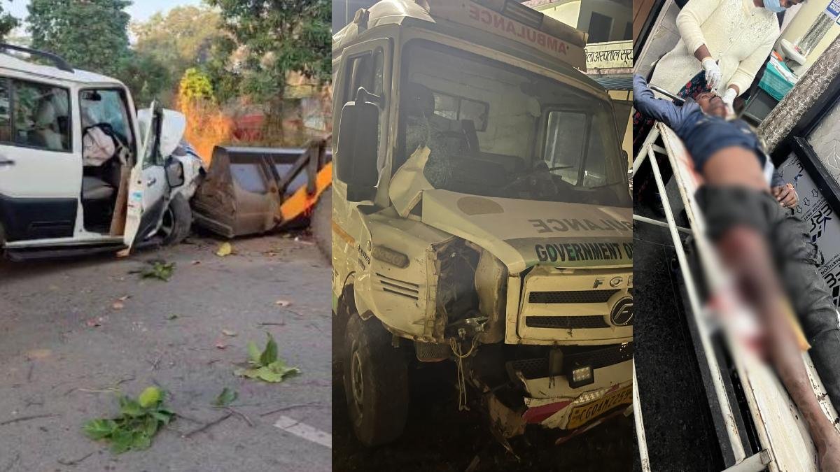 छत्तीसगढ़ में दो बड़े हादसे: हाथी अलर्ट पर जा रही स्कॉर्पियो पेड़ से भिड़ी, सूरजपुर में बाइक-एंबुलेंस की भीषण टक्कर