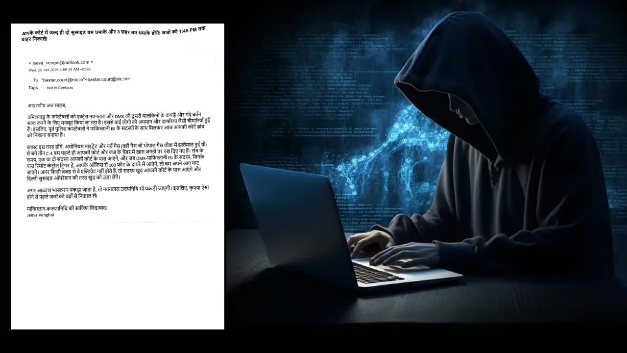 Jagdalpur और Ambikapur कोर्ट को बम से उड़ाने की धमकी, पाकिस्तान-ISI का नाम लेकर लिखा— लगा दिए हैं जहर गैस के बम