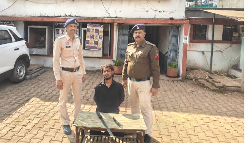 Bhilai में दिनदहाड़े हथियार लहराने वाला आरोपी गिरफ्तार