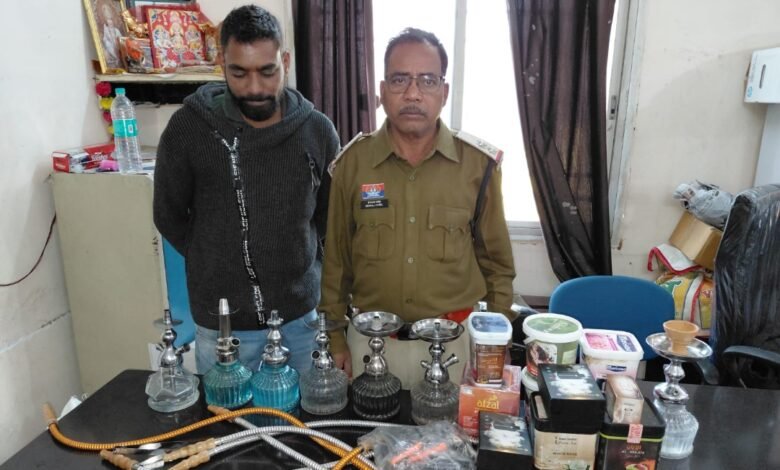 रायपुर में हुक्का सामग्री का भंडारण, पुलिस की बड़ी कार्रवाई