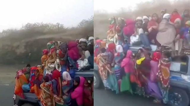 बांसवाड़ा में खतरनाक हादसे का खतरा: 16 सीटर जीप में ठूंस-ठूंसकर 60 यात्री, छत-बोनट पर लटके लोग