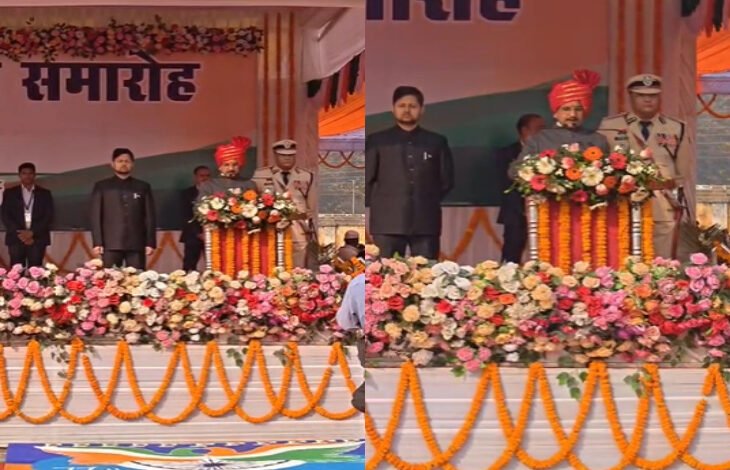 Durg में केंद्रीय राज्य मंत्री तोखन साहू ने फहराया तिरंगा