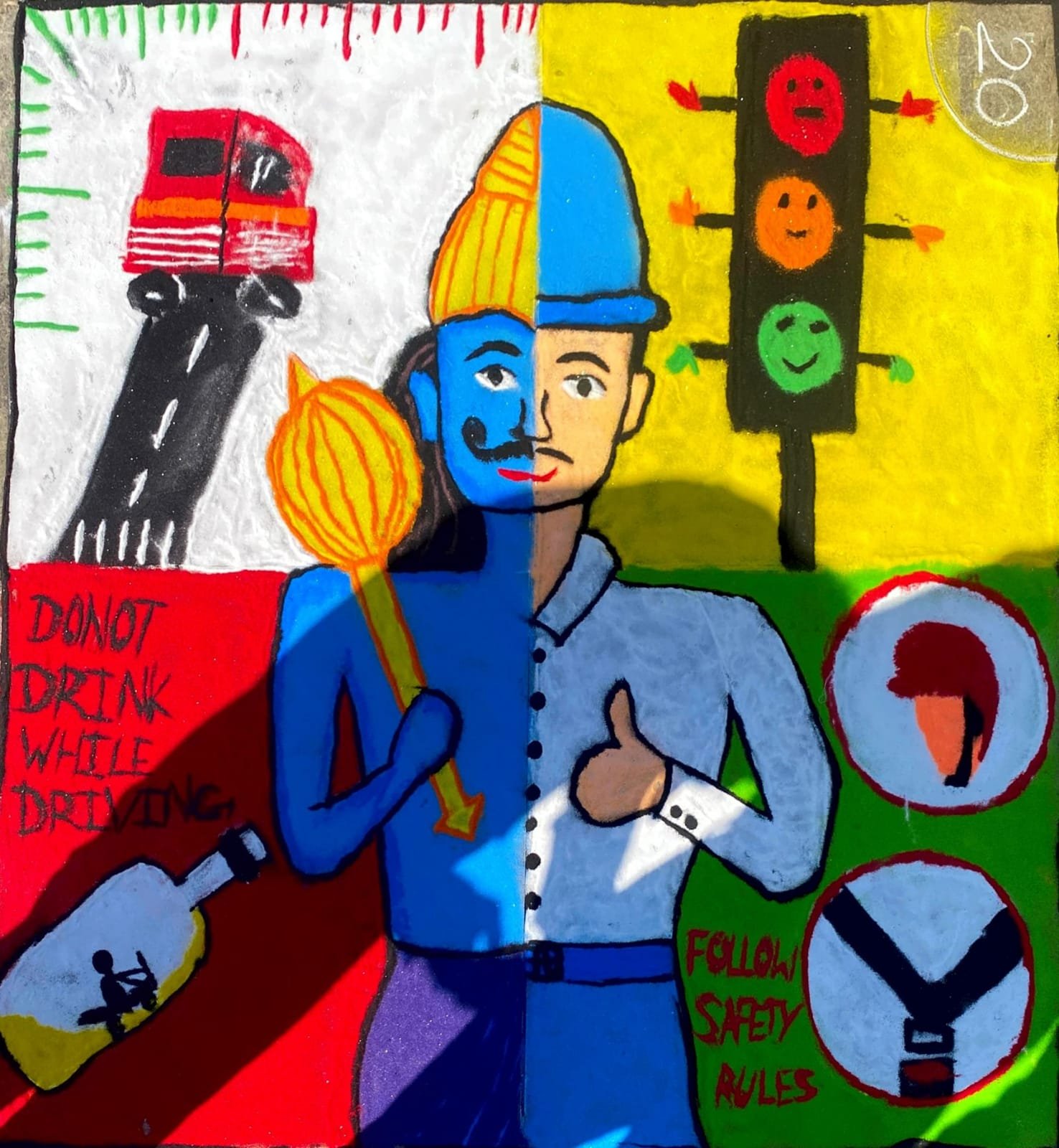 Bhilai: सड़क सुरक्षा माह का समापन, 550 बच्चों ने नुक्कड़ नाटक,रंगोली और गानों के जरिए दिया संदेश