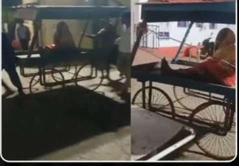 Jashpur:  एम्बुलेंस के लिए भटकते रहे परिजन, अंत में ‘चाट के ठेले’ पर लादकर बुजुर्ग महिला को पहुँचाया अस्पताल