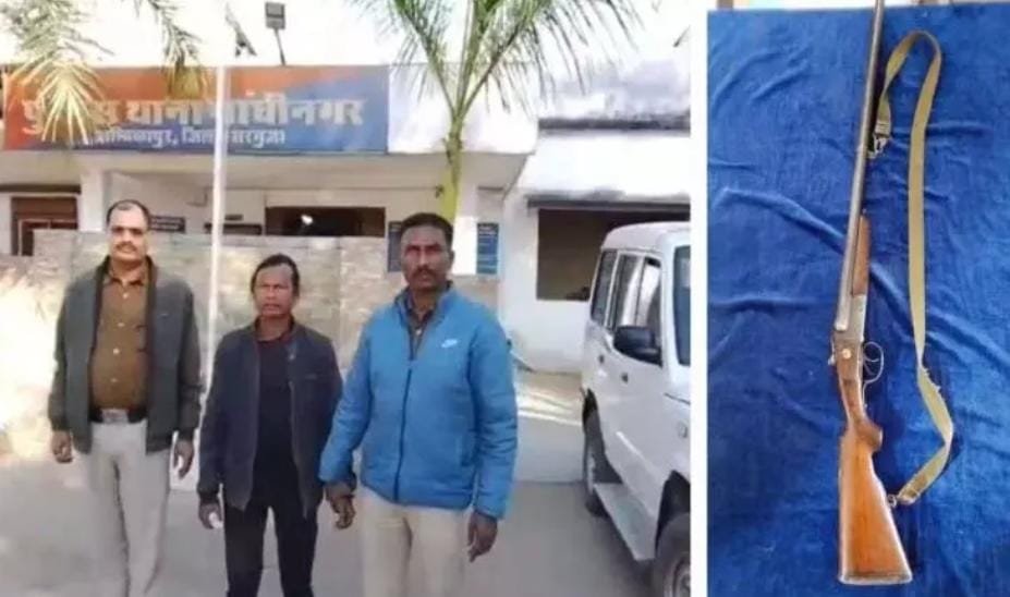 बैंक गार्ड से डबल बैरल बंदूक लूट का 24 घंटे में खुलासा, आरोपी Jashpur से गिरफ्तार