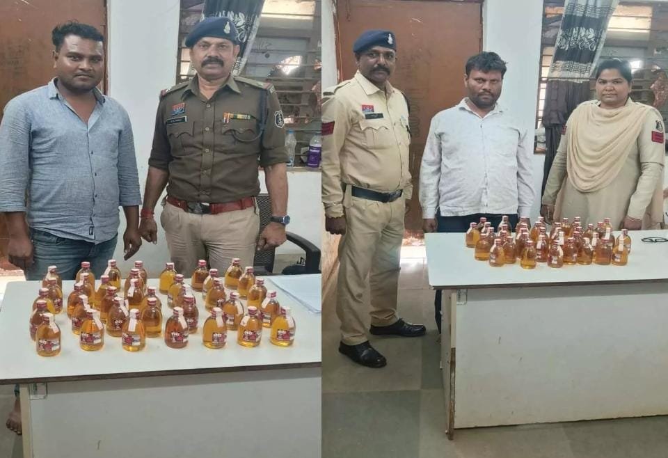 Raipur के खरोरा थाना क्षेत्र में अवैध शराब पर पुलिस की बड़ी कार्रवाई